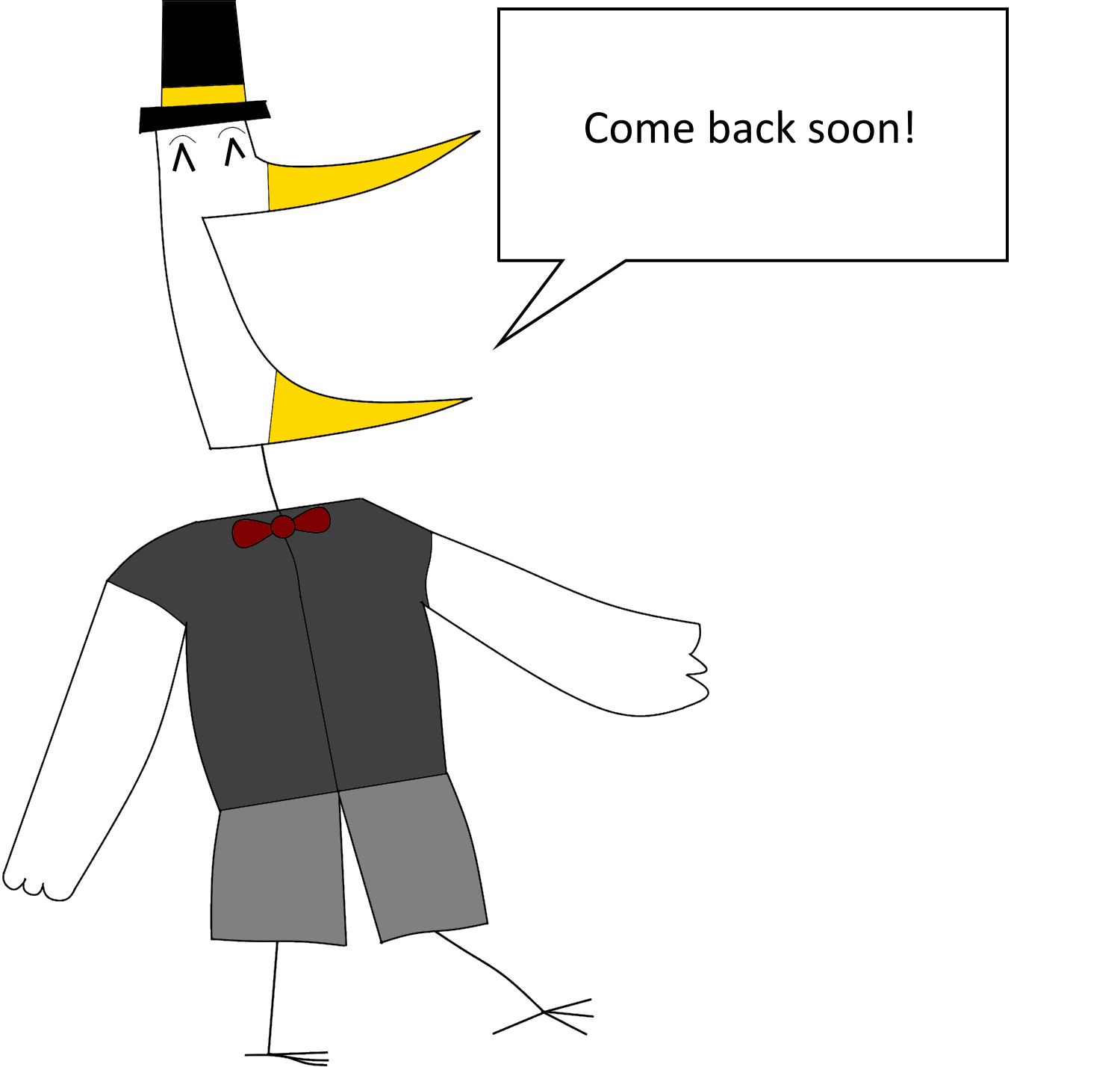 Birb says come back soon!